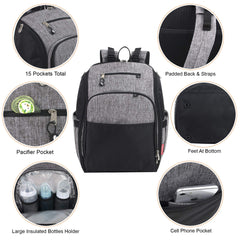 Fisher-Price Baby backpack with padded back and adjustable straps for comfortable all-day wear.