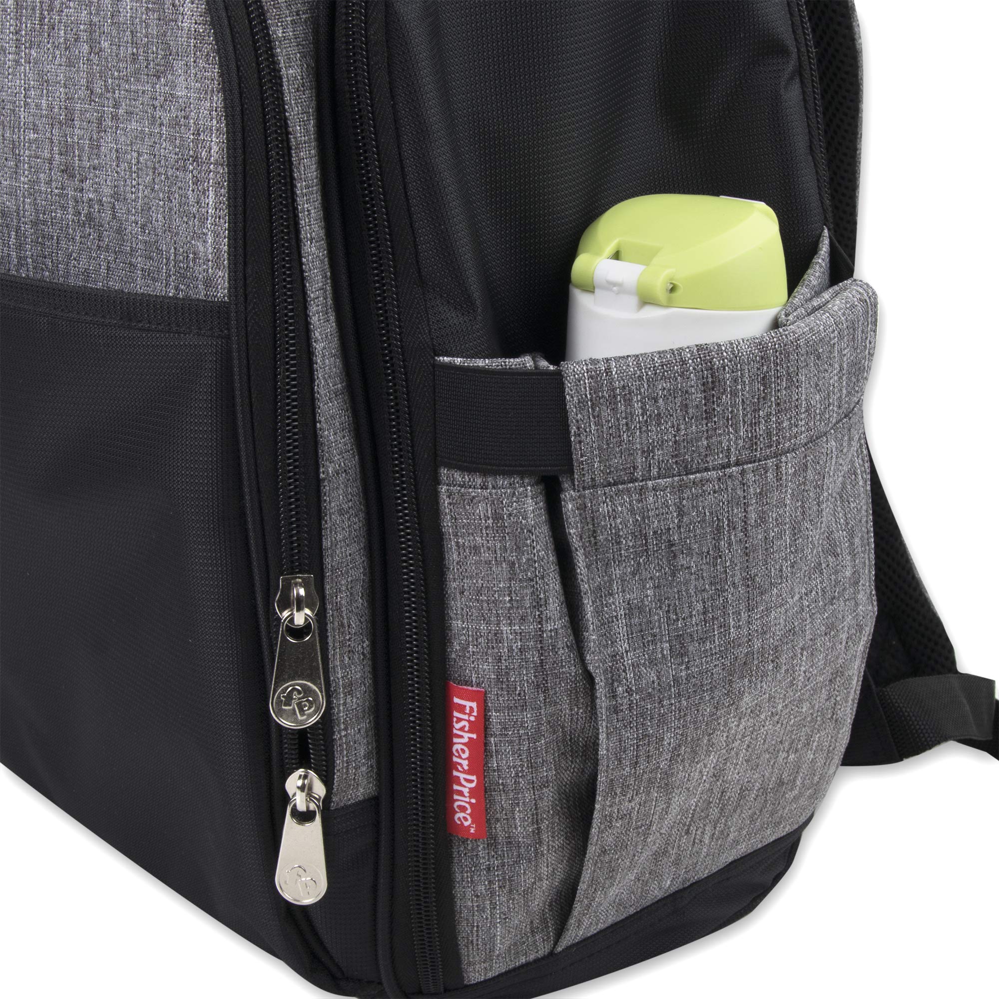 Fisher-Price Baby backpack back panel padded for ergonomic support during travel.