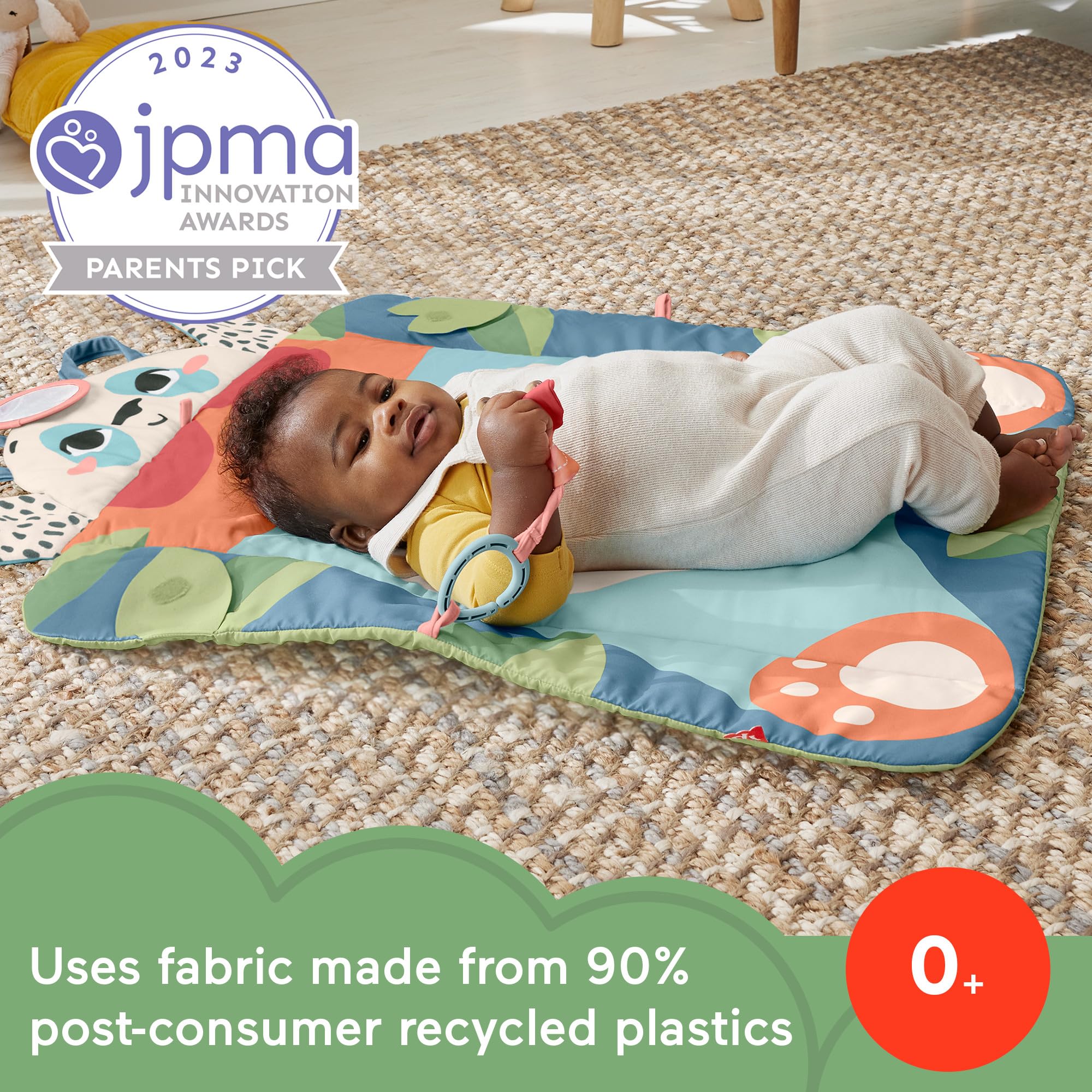 Fisher-Price Baby Planet Friends crinkle toy link adds texture and interactivity
