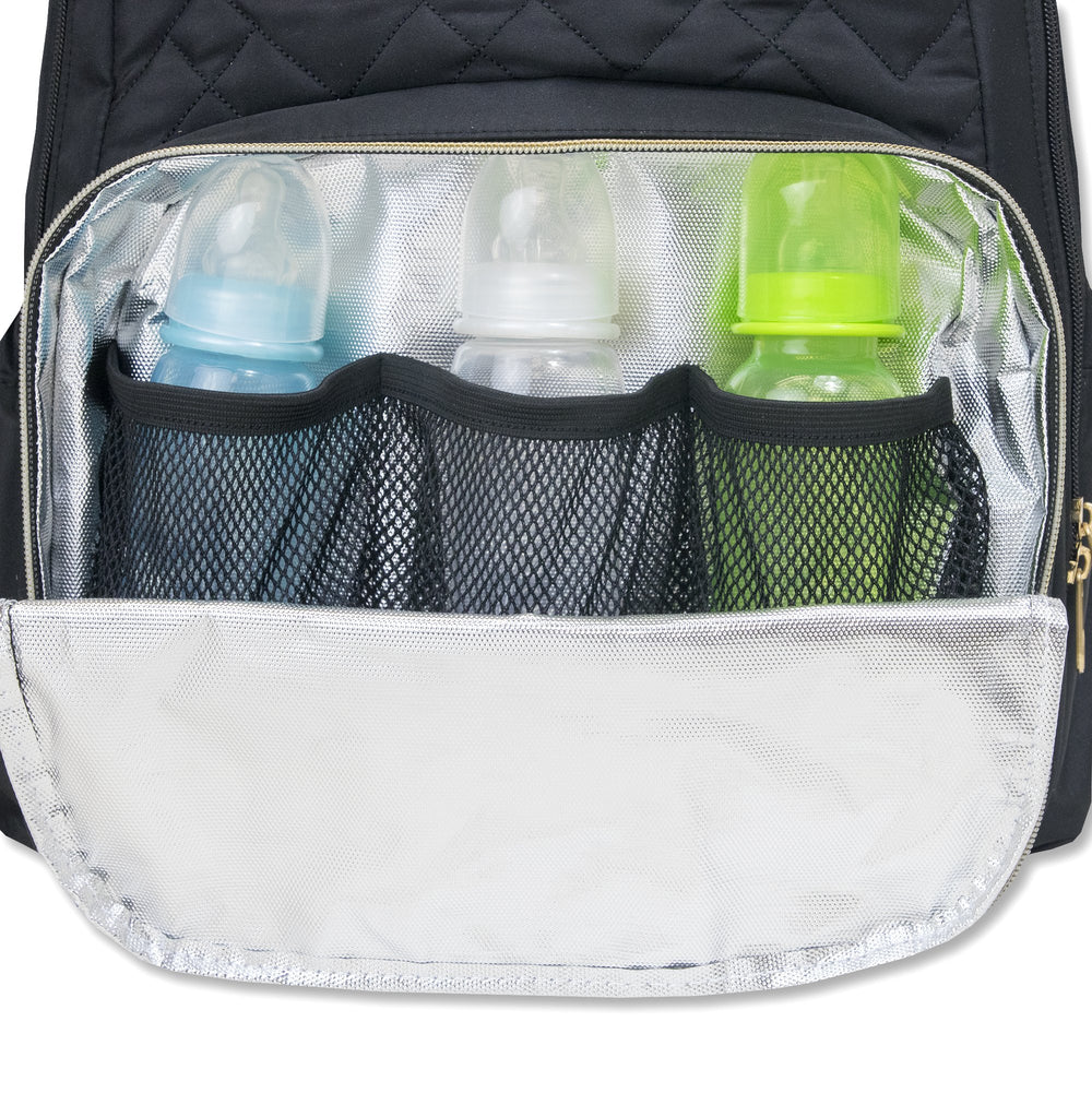 Fisher-Price Morgan diaper bag with changing pad for quick diaper changes
