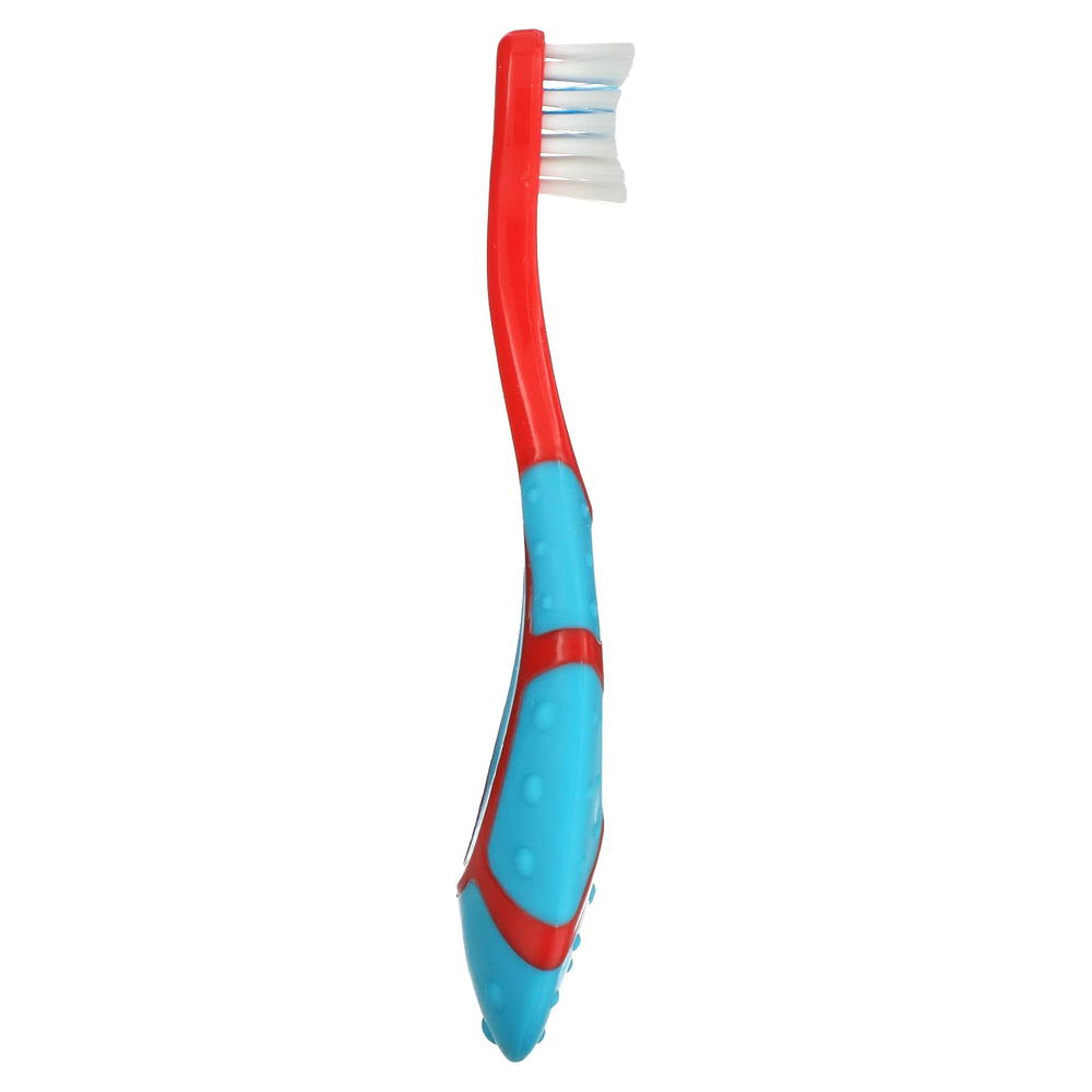 Fisher-Price toothbrush-teether with ergonomic grip for easy, independent brushing