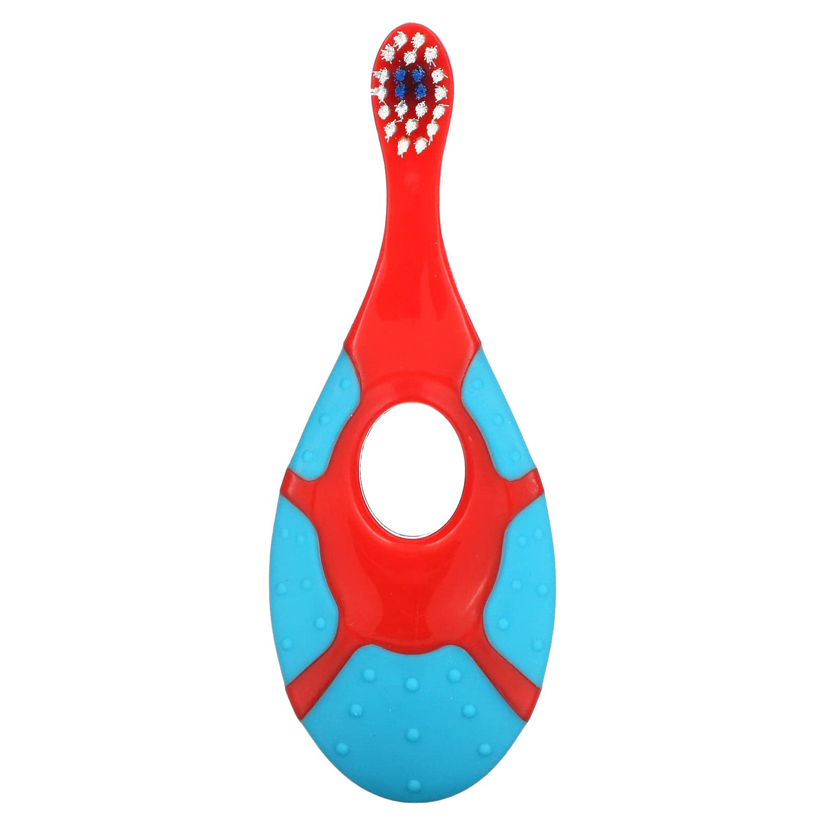 Fisher-Price baby toothbrush with teething ring and ultra-soft bristles for gentle cleaning