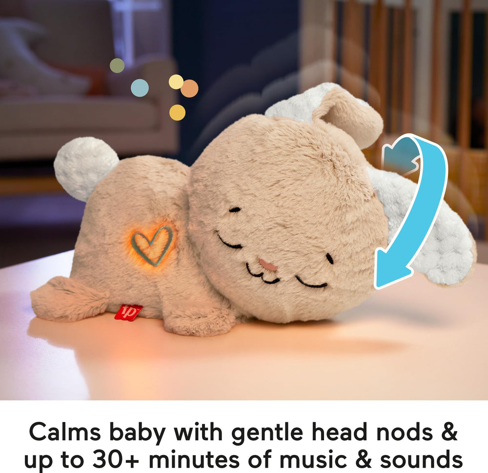 Fisher-Price Soothe & Settle Bunny portable plush toy for on-the-go comfort