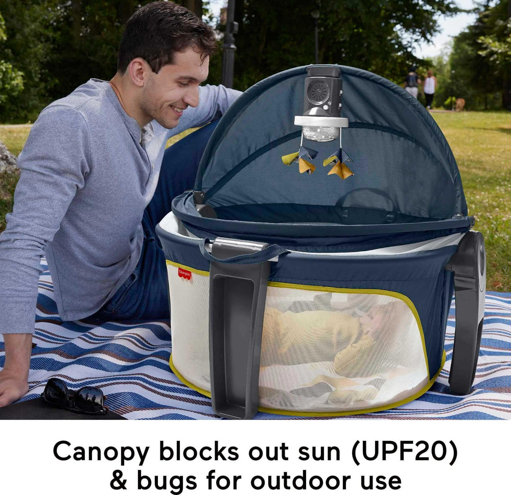 Fisher-Price canopy with UPF20 sun protection and bug shield