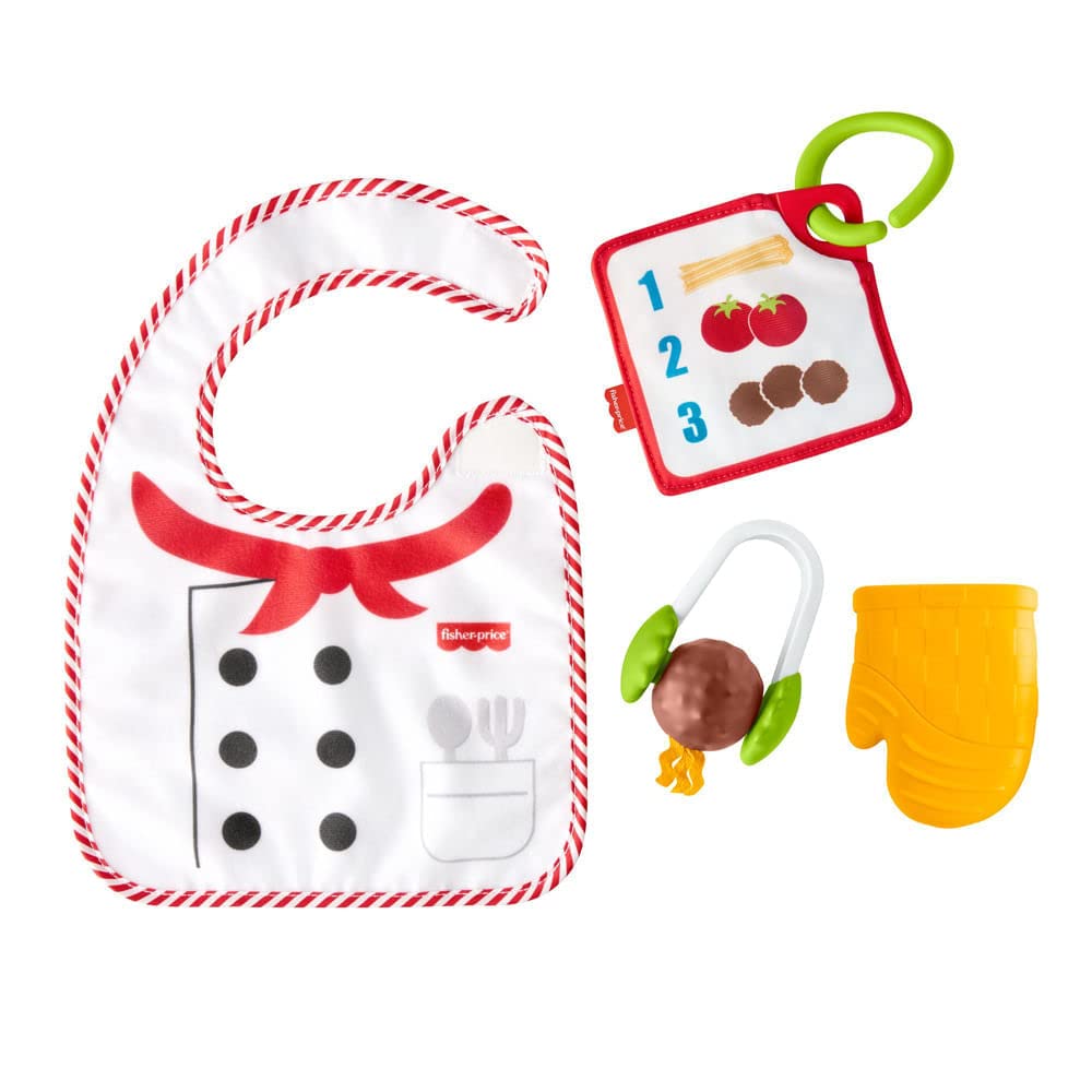 Fisher-Price Cutest Chef apron bib wearable keeps baby clean during meals