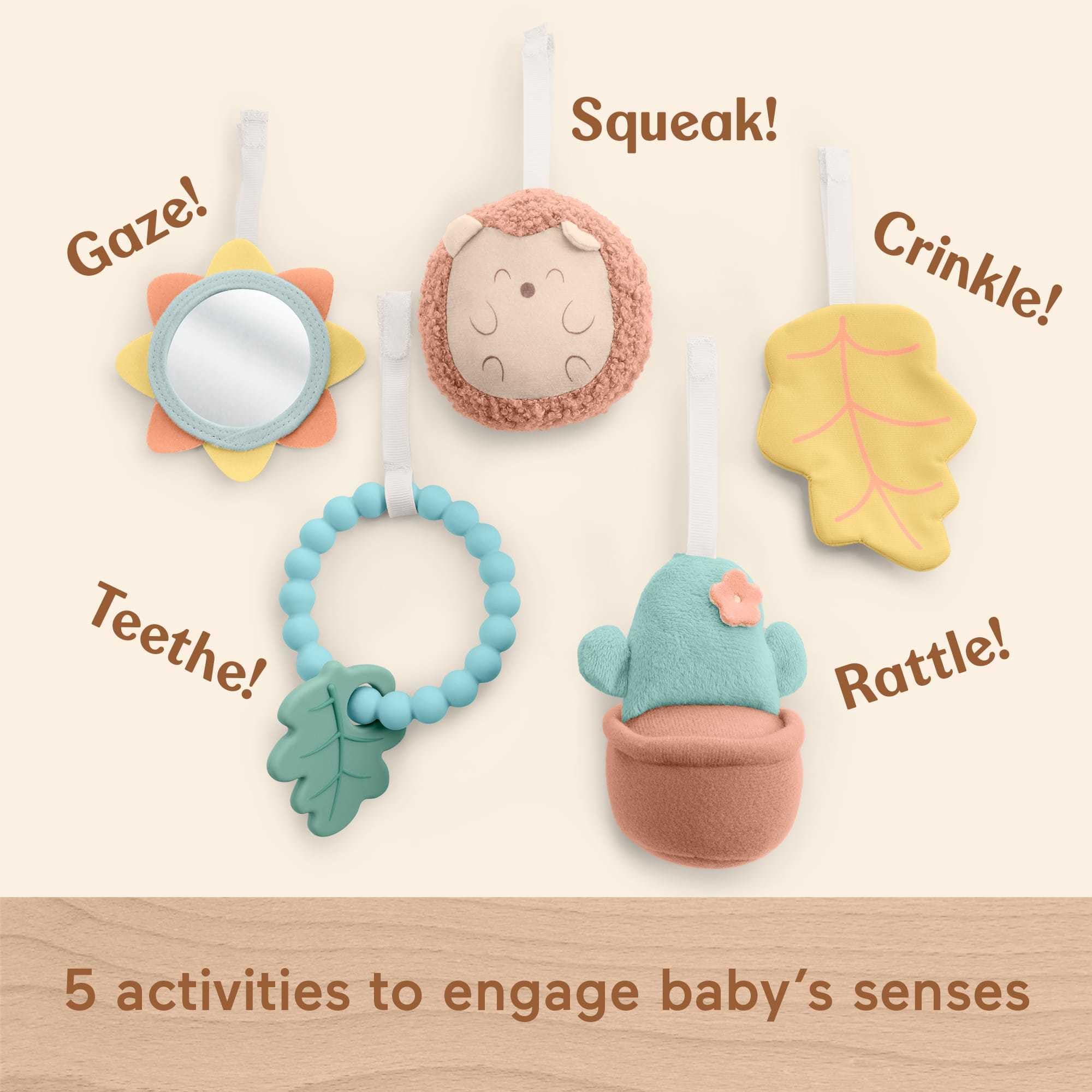 Fisher-Price BPA-free silicone teether leaf on toy set