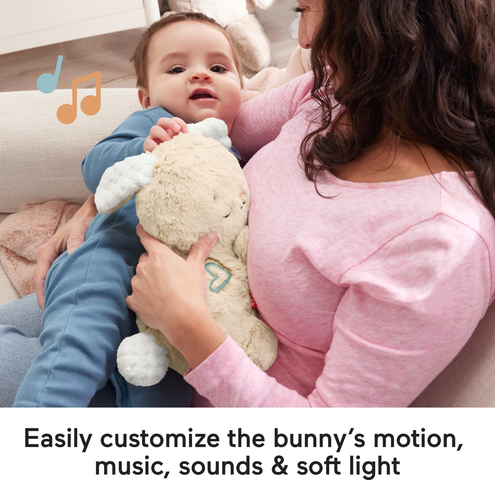 Fisher-Price Soothe & Settle Bunny with five soothing sounds for baby calm
