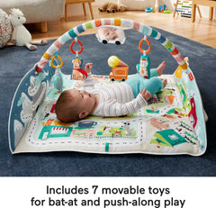 Fisher-Price ice cream truck toy adds music and lights for engaging play.