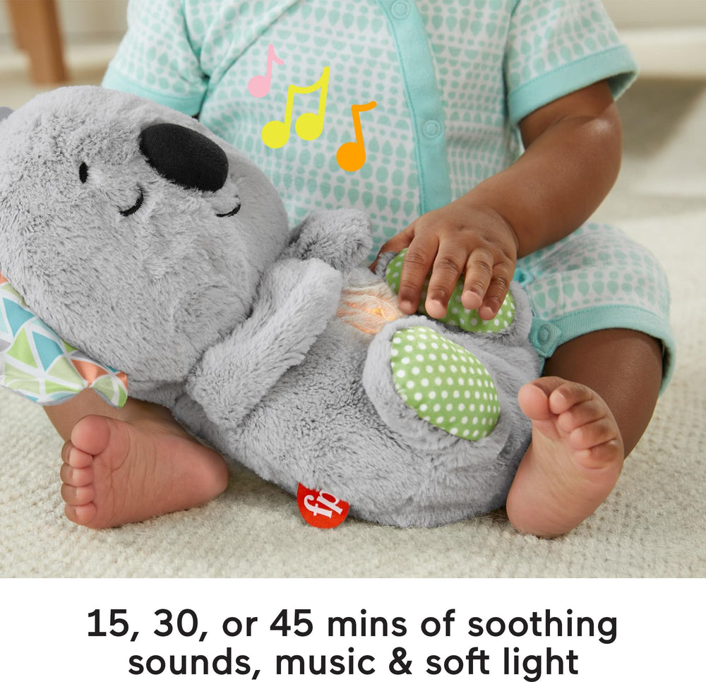 Fisher-Price Koala volume control for comfortable listening levels.