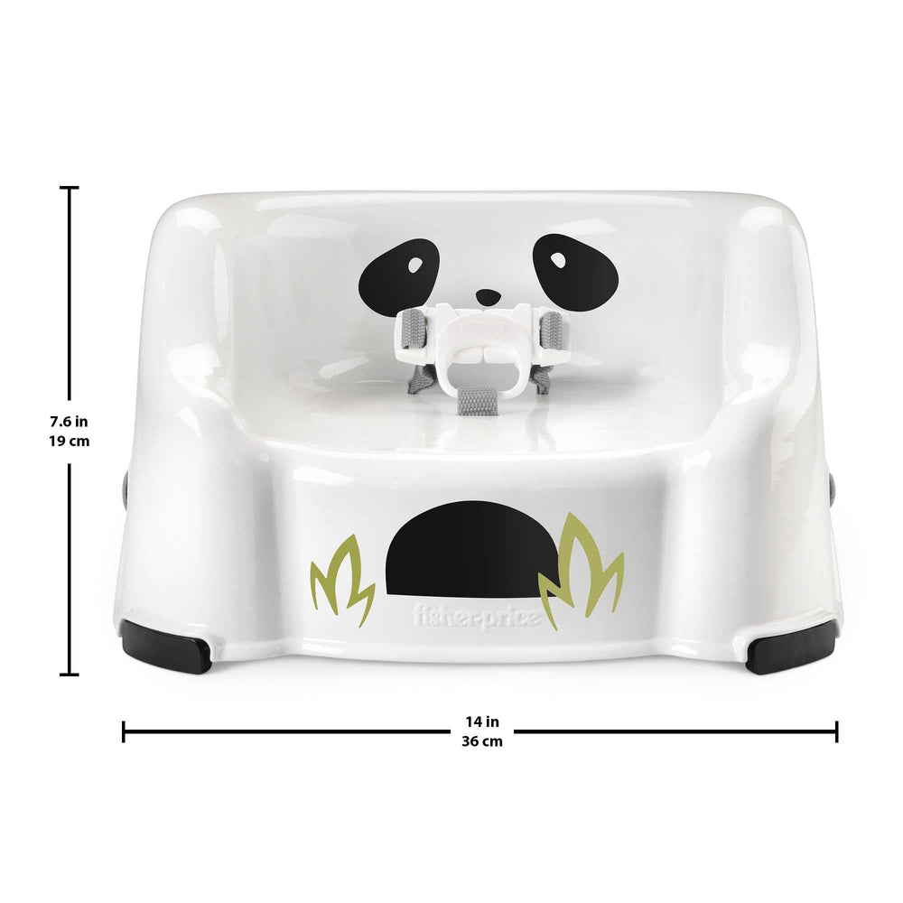 Fisher-Price Panda booster seat ideal for dining out and on-the-go meals