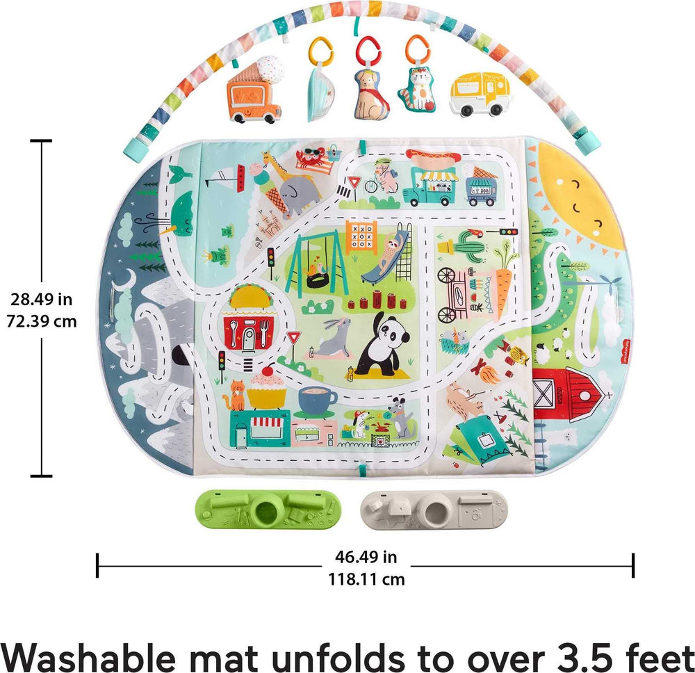 Fisher-Price self-discovery mirror encourages baby exploration during play.