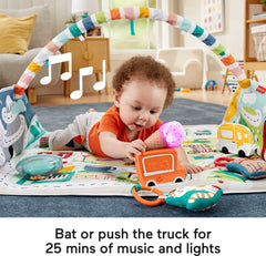Fisher-Price seven-toy set includes vehicles, animals, and role-play pieces.