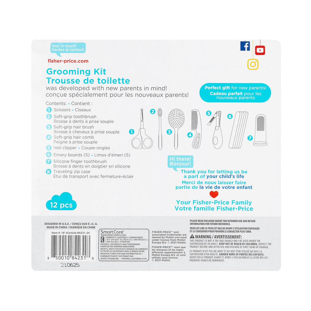 Fisher-Price Smart Care finger toothbrush for gentle cleaning of gums.
