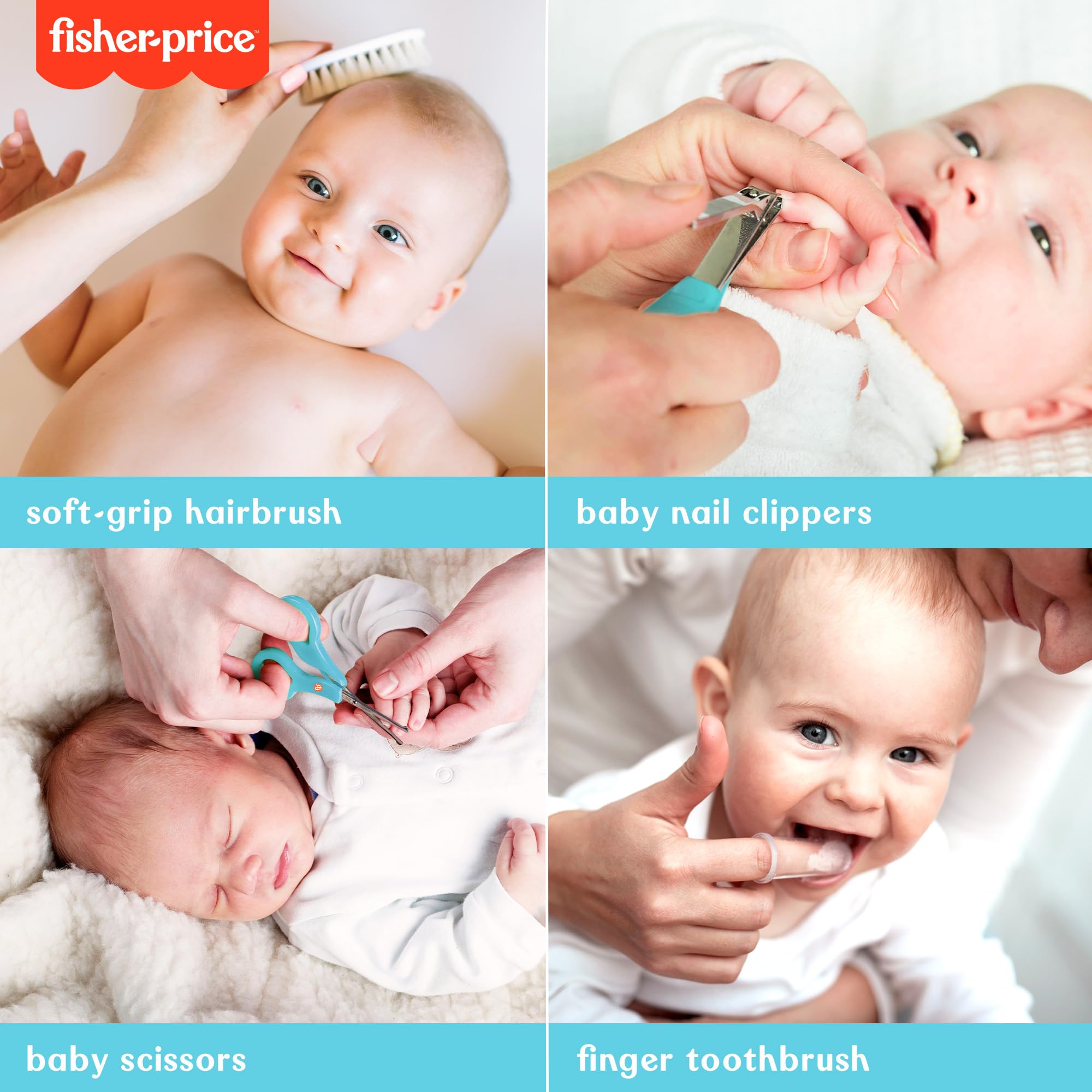 Fisher-Price Smart Care soft-bristle baby toothbrush supports gentle early dental care.