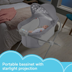 Fisher-Price Soothing View bassinet with rocking frame for gentle soothing
