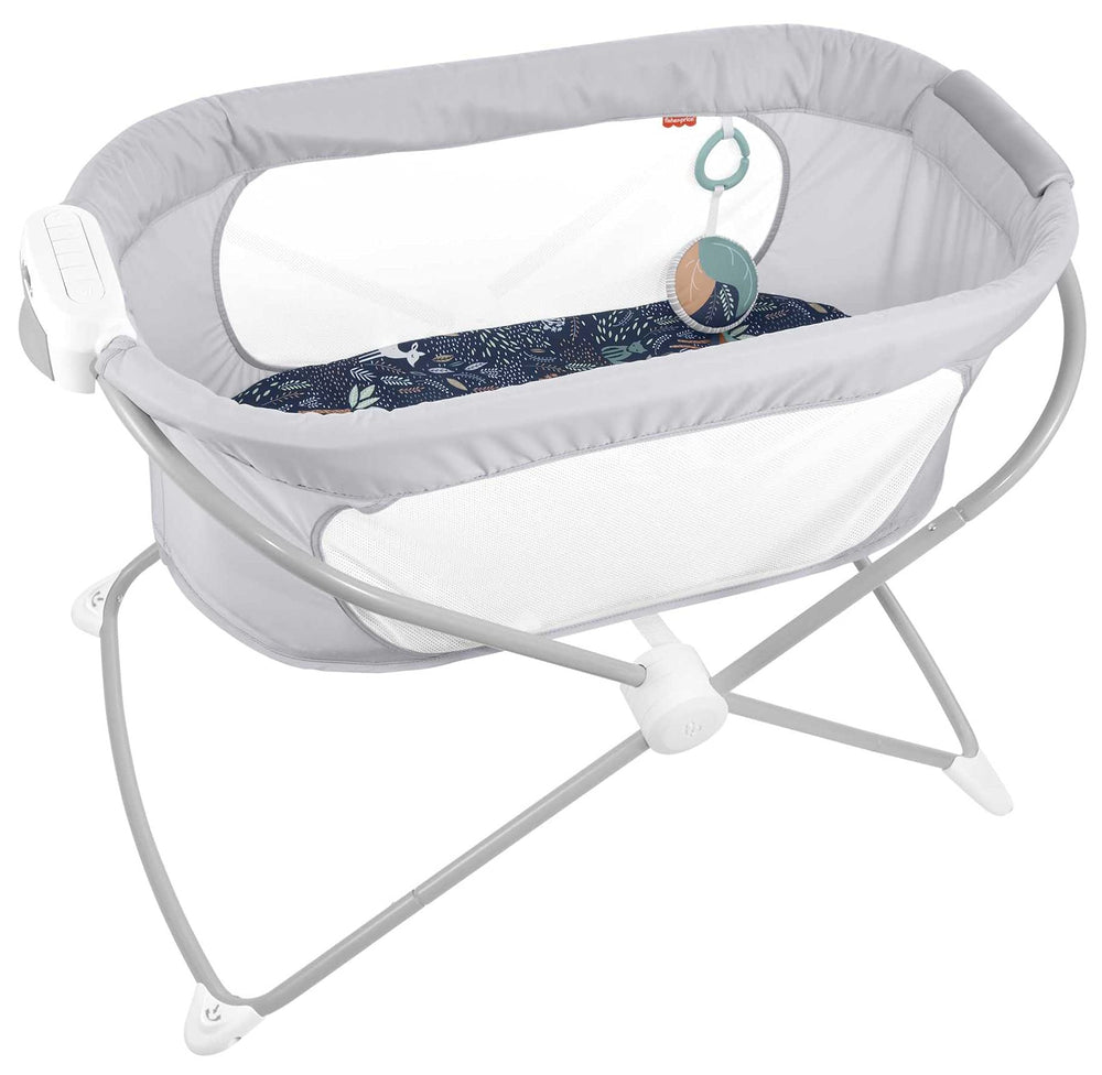 Fisher-Price Soothing View Vibe Bassinet travel-ready setup for easy packing