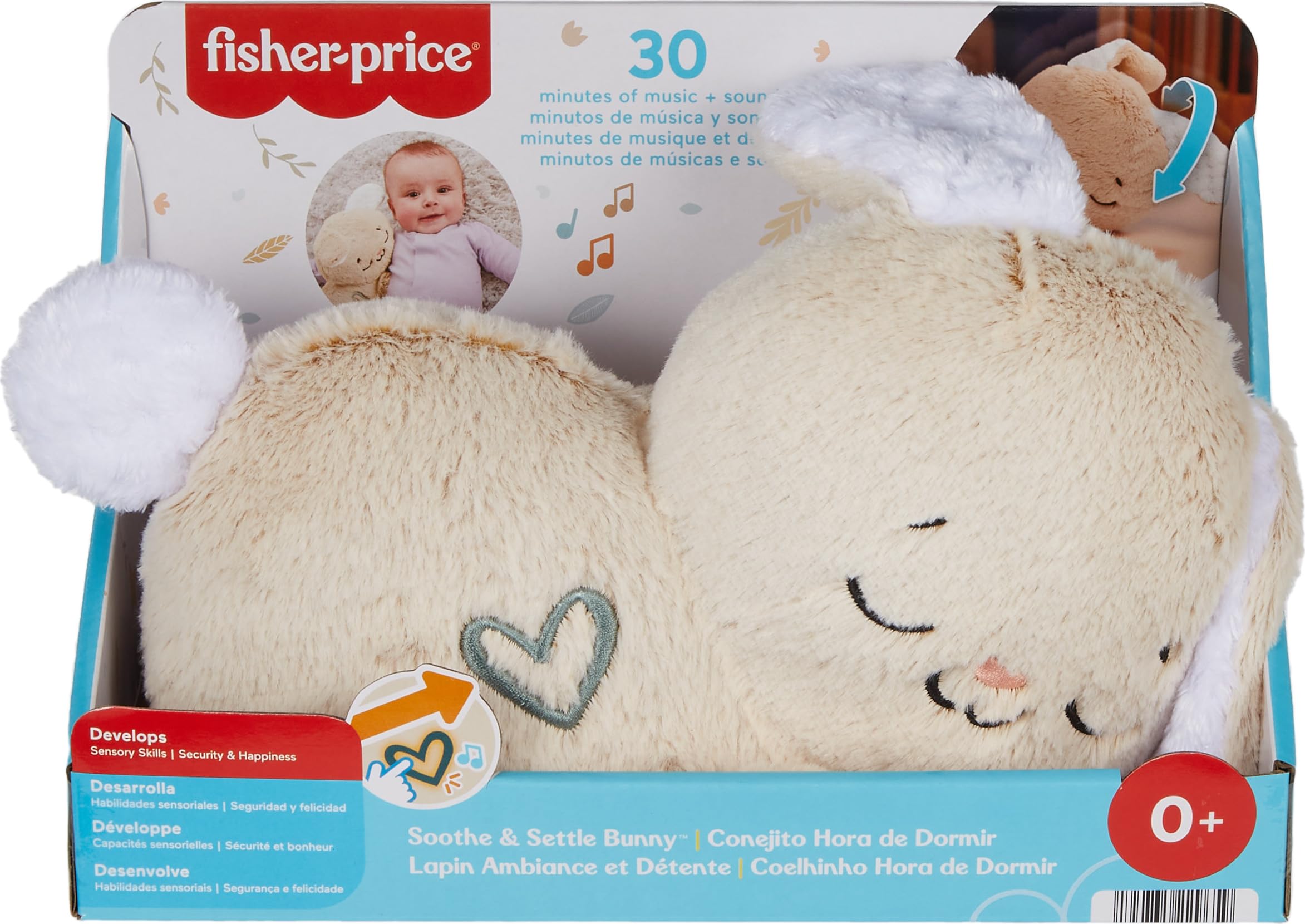 Fisher-Price Soothe & Settle Bunny tabletop sensory companion for newborns