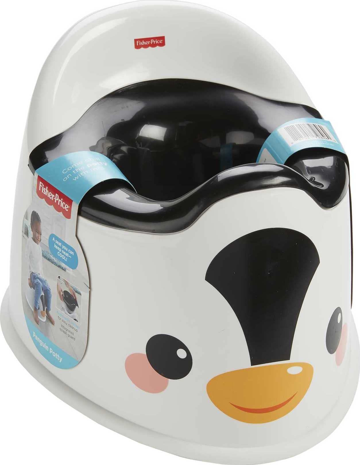 Fisher-Price toddler potty easy-grasp handles give secure footing for little learners.