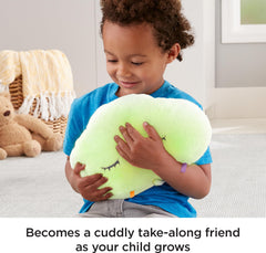 Fisher-Price Twinkle & Cuddle Cloud features soft fabrics and rain ribbons for tactile play