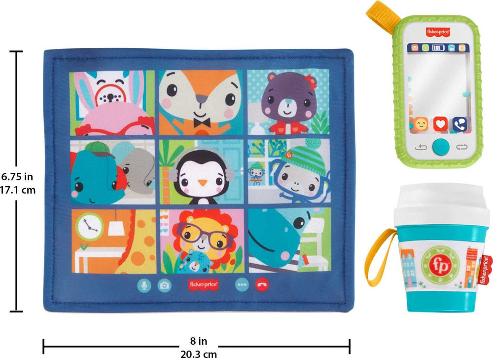 Fisher-Price Work From Home Set infant toy pack: compact trio for on-the-go playtime