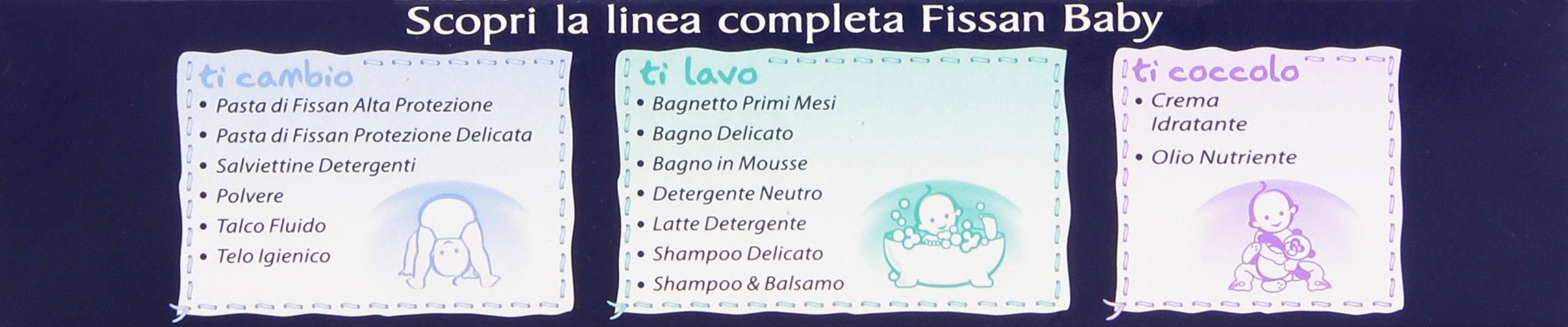 Fissan baby skin care application guide illustrating gentle use.