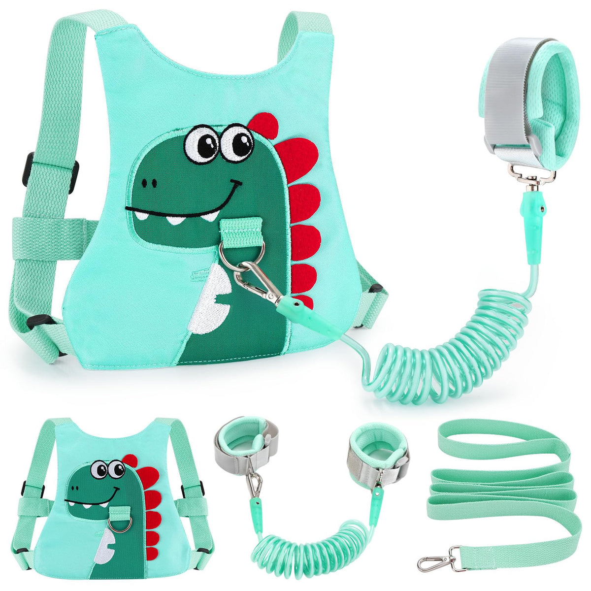 FITARTS Toddler Leash Harness in green keeps your child close in crowds