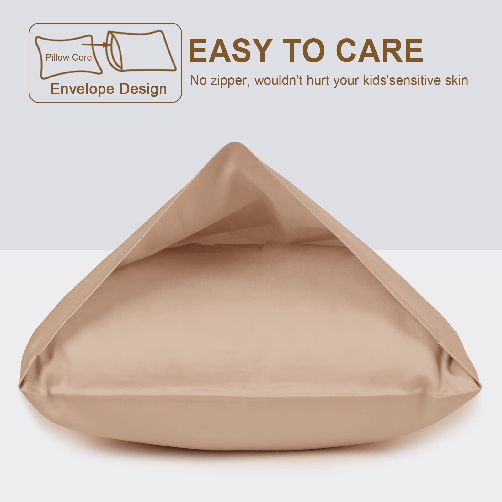 Fittia 14x20 pillowcase—fade-resistant color after washing
