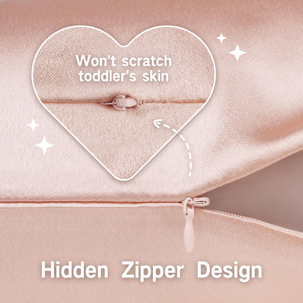 Fittia light plum pillowcase on bed highlights soft sheen
