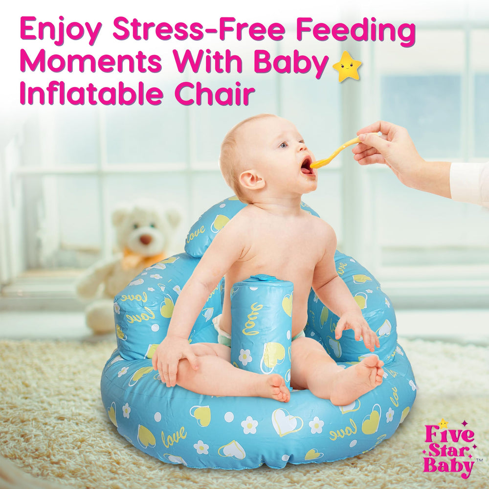 FIVESTARBABY blue seat deflated flat for easy storage