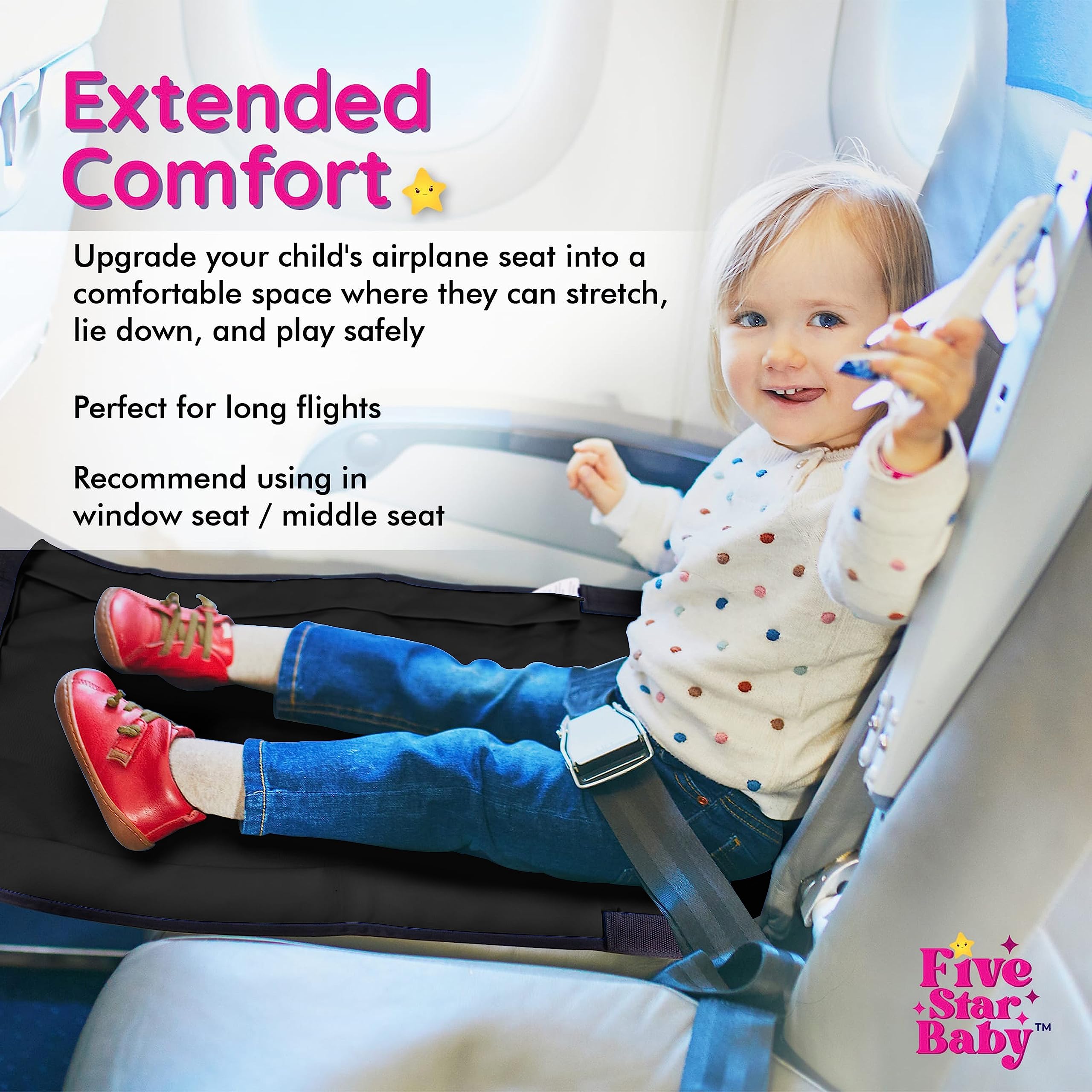FIVESTARBABY airplane bed material ensures lightweight and durable travel comfort.