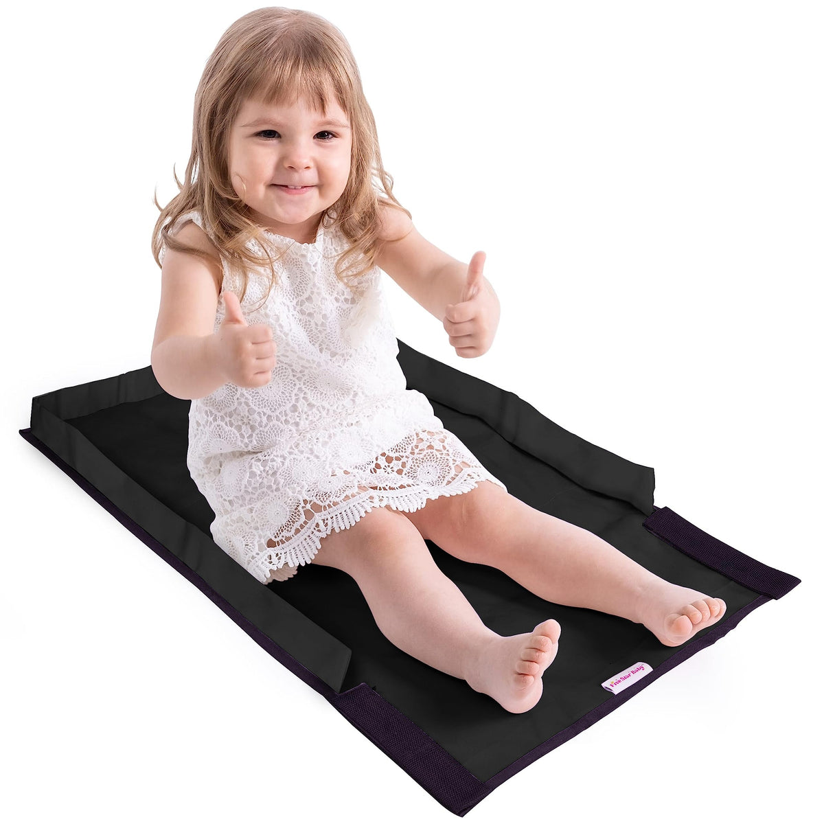 FIVESTARBABY toddler airplane bed setup keeps little travelers comfy on long flights.