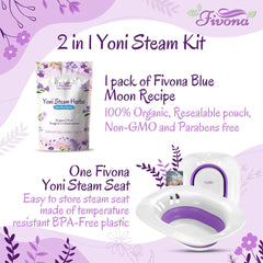 FIVONA Blue Moon Herbs pack for soothing yoni steam sessions.