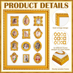 Fiwochic photo timeline presents newborn to 12 months in a cohesive layout