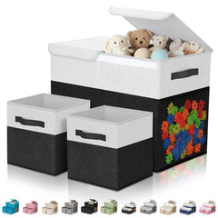 Fiwochic large toy storage box 23in with lid keeps toys organized for play