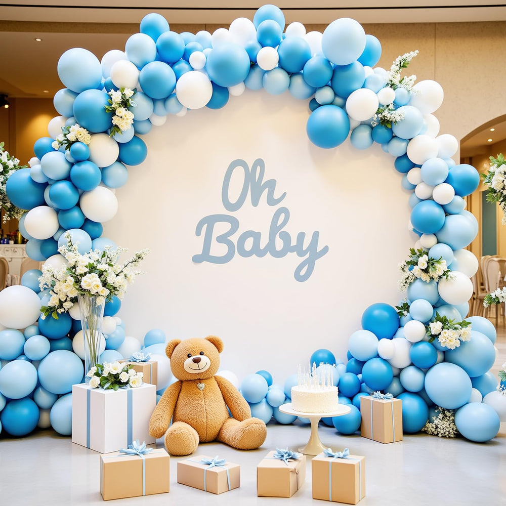 Fixoro Oh Baby sign enhances baby shower decor as a focal point