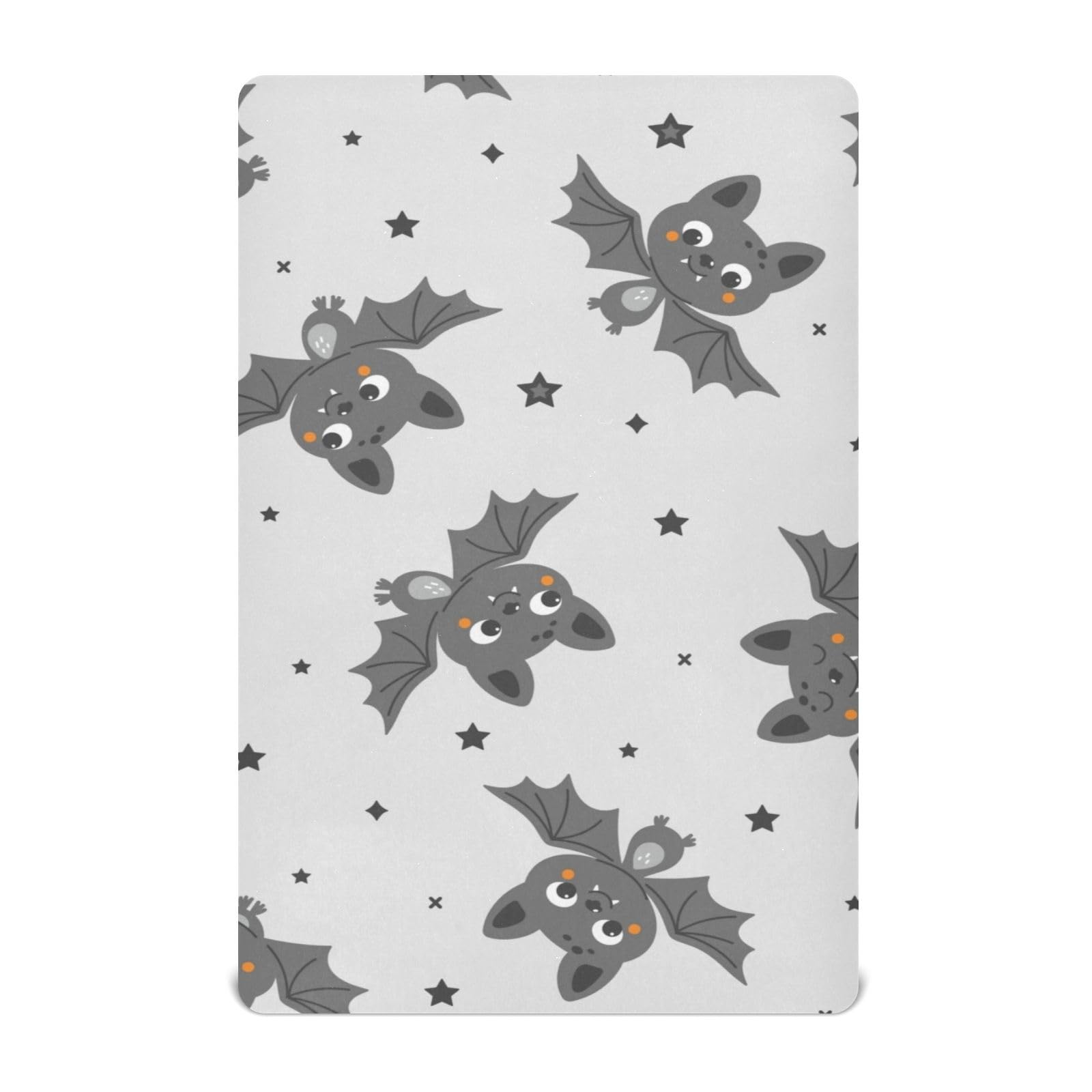 FJDENG bat crib sheet close-up of soft, breathable fabric for baby comfort