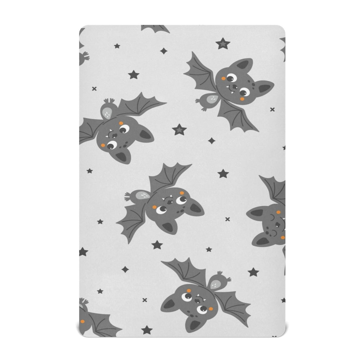 FJDENG bat crib sheet close-up of soft, breathable fabric for baby comfort
