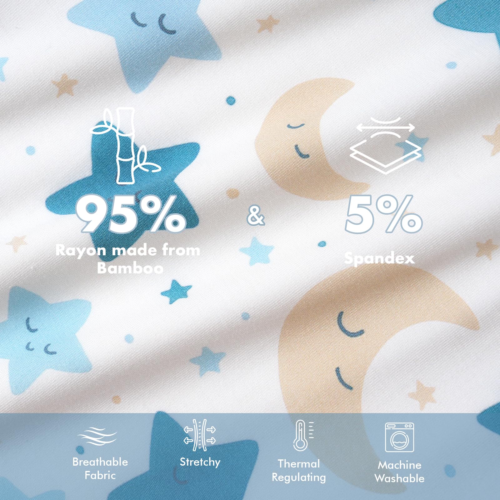 FJORHAL bamboo sleep sack two-way-zipper eases nightly diaper changes