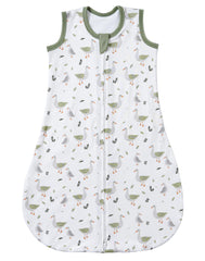 FJORHAL bamboo sleep sack fabric close-up highlighting softness for delicate baby skin.