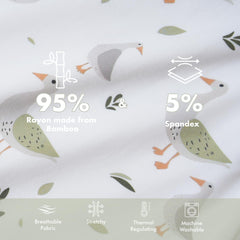 FJORHAL two-way zipper enables quick diaper changes without fully undressing.