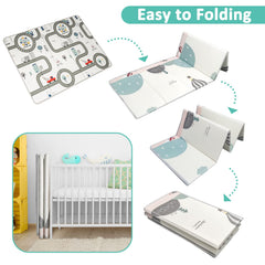 FLAGAV colorful design on play mat attracts toddlers with engaging patterns and exploration