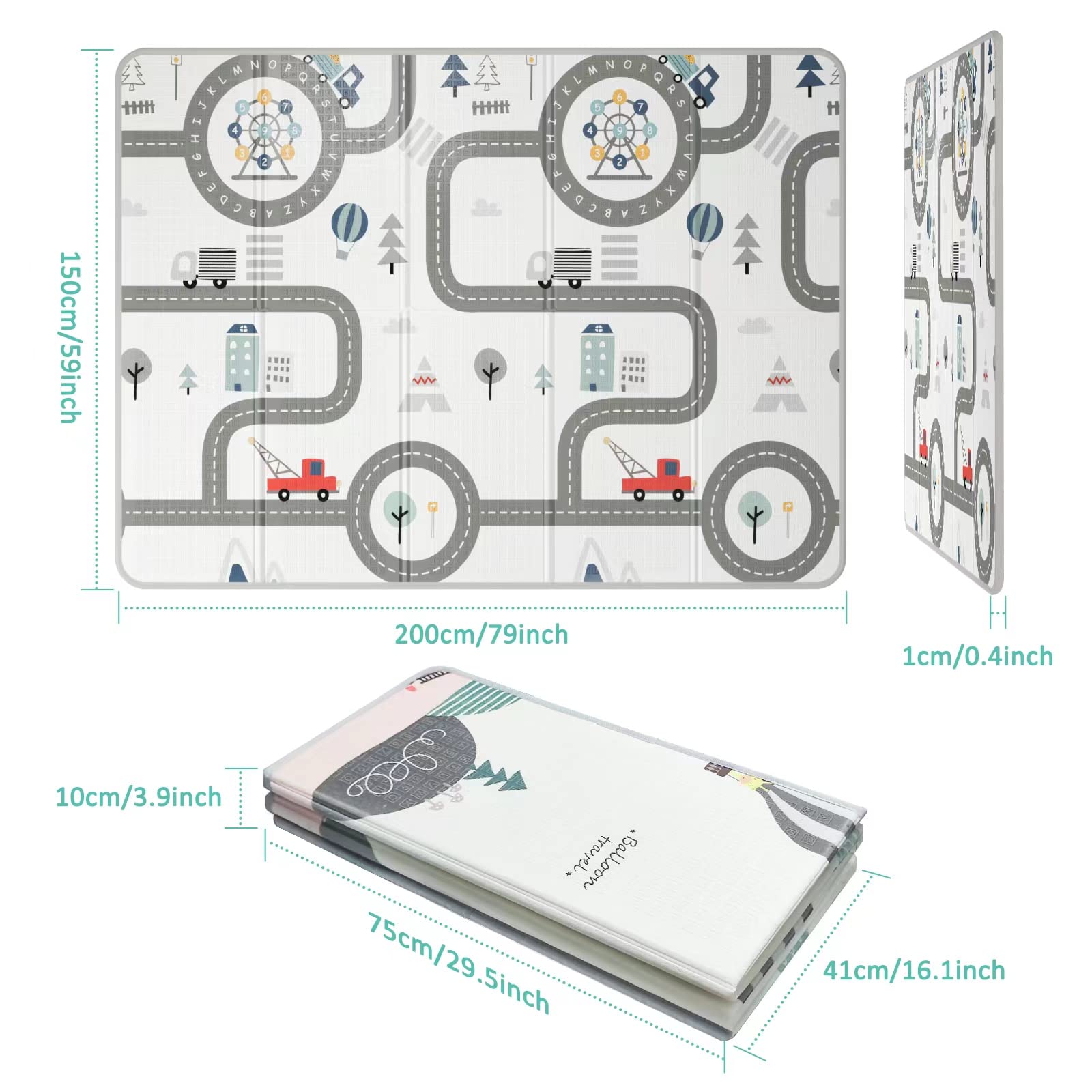 FLAGAV baby play mat foam close-up highlights soft, non-toxic cushioning for crawling adventures