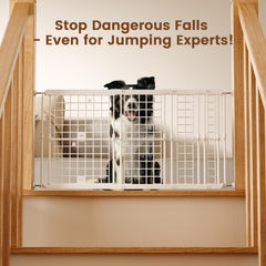 Fldofaves dog gate width 18-43 inches with extenders fits narrow doors and wide halls