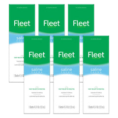 Fleet Enema saline ready-to-use 4.5 oz bottle front view showing easy handling