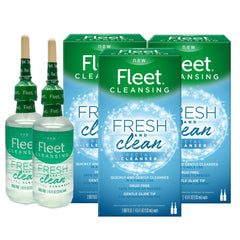 Fleet Fresh & Clean bottle demonstrates quick at-home saline cleansing
