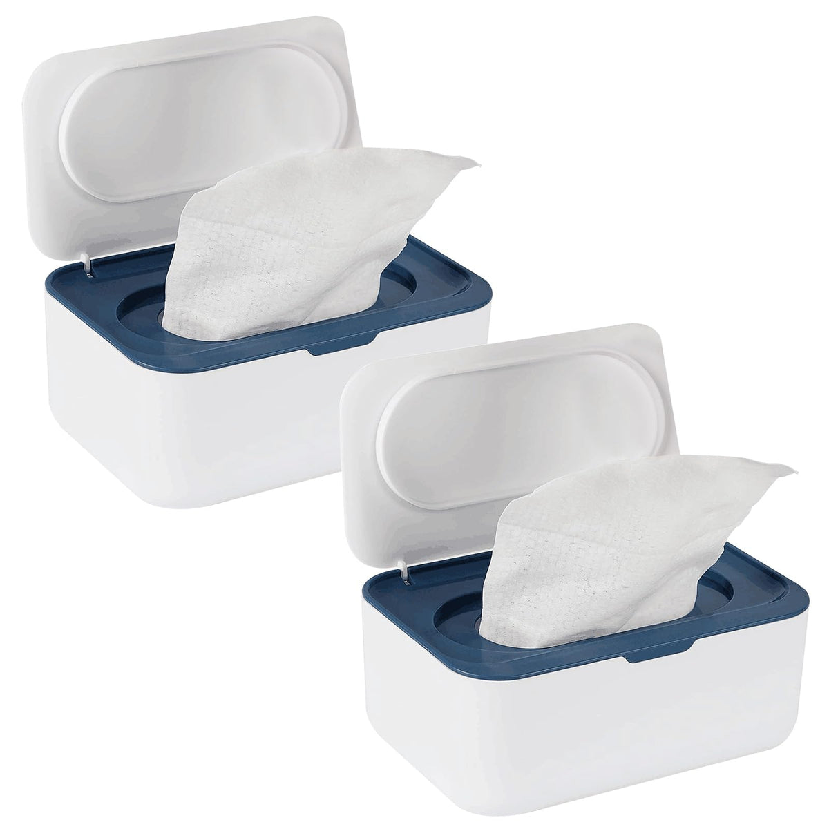Flenpptly 2-pack wipes dispenser top view, compact and easy to grab