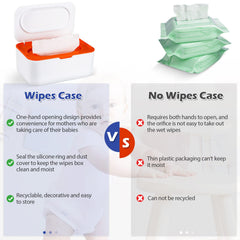 Flenpptly baby wipes dispenser seal-orange maintains moisture for clean wipes.