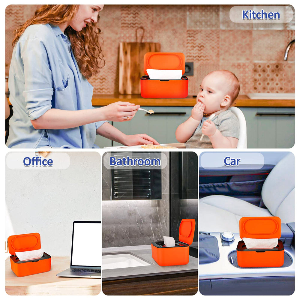 Wide mouth of Flenpptly dispenser lets you see remaining wipes at a glance