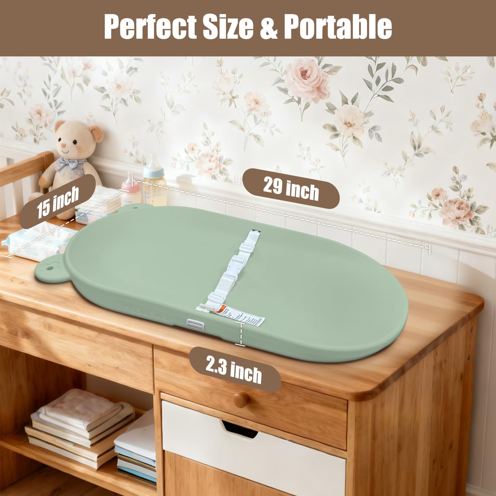 FLEUFAB pad features adjustable strap for secure positioning