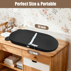 FLEUFAB changing pad fits standard tables and travels well for outings